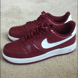 Maroon Nike Air Force 1s